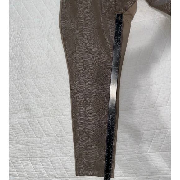Chico's Foiled Snakeskin Ponte Slim Pants Taupe Size 2 (M/10–12) - Picture 11 of 11